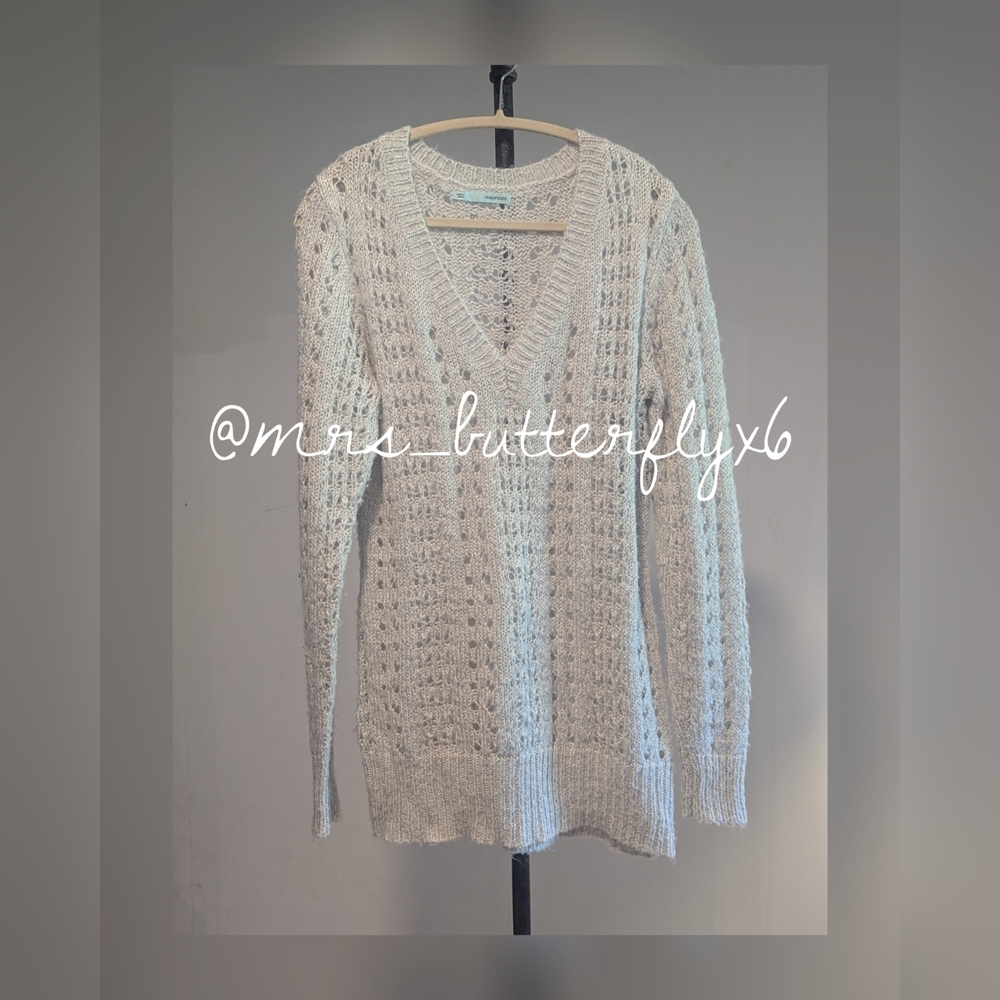Maurice's Silver Long Sleeve Sweater